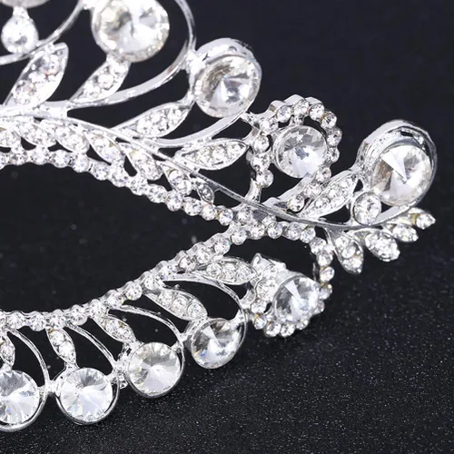 Vista 6 de Máscara de lujo con diamantes de imitación, corona de fiesta para mujeres y mujeres