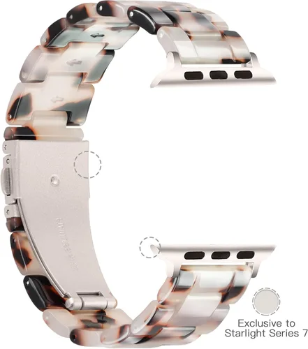 Vista 3 de YGTIECS Starlight - Correas para Apple Watch para mujer de 1.929 in 1.811 in 1.772 in 1.732 in 1.654 in 1.614 in 1.575 in 1.496 in, súper ligeras