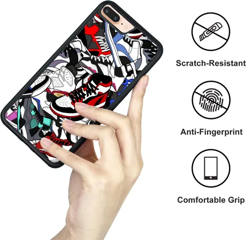 Vista 5 de Cool Shoe - Funda de teléfono para iPhone 8 Plus y iPhone 7 Plus para adolescentes, niños, hombres, niños, 5.5 pulgadas