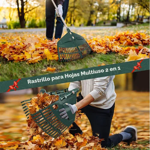 Vista 3 de ORIENTOOLS Rastrillo de hojas ajustable de 69 pulgadas con mango de 5 secciones, cabezal de plástico duradero de 26 dientes, diseño de doble uso que