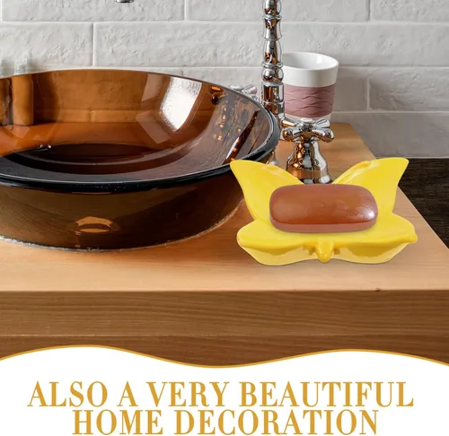 Vista 8 de Jabonera de mariposa para baño, jabonera, lindo soporte para jabón para ducha, jabonera linda, barra, jabonera, caja de jabón de baño, jabonera
