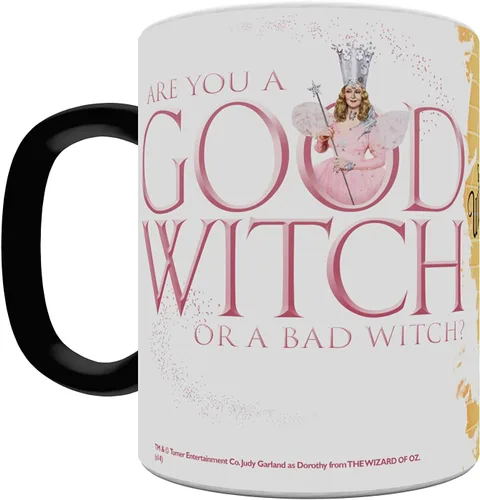 Vista 4 de Morphing Mugs Wizard of Oz (Good Witch Bad Witch) - Taza de cerámica, color negro, 11 onzas líquidas