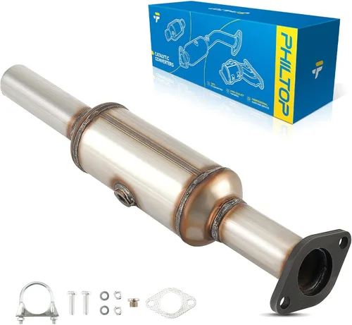 Vista 43 de PHILTOP Convertidor Catalítico de Ajuste Directo para Murano 2009 2010 2011 2012 2013 2014 3.5L, Cáscara de Acero Inoxidable Aluminio 203-1010