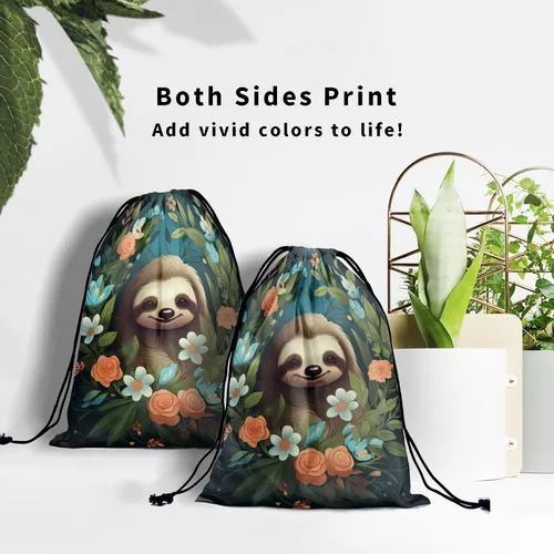 Vista 77 de Bolsa de agarre de gimnasia de piel de animal, bolsa de gimnasia con cordón ajustable, bolsa de cuerda para fauna silvestre, Mariposas Galaxy