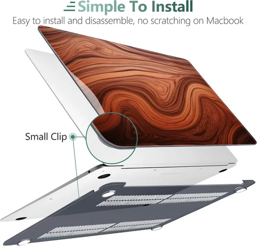Vista 18 de TWOLSKOO Funda para MacBook Air de 13,3 pulgadas (versión antigua 2018-2021, modelos: M1 A2337, A2179, A1932) - Carcasa rígida con protector de Flor