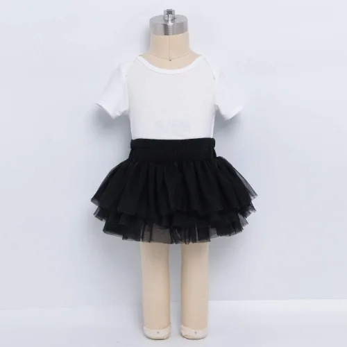 Vista 3 de Anbaby Falda tutú suave para bebés y niñas pequeñas con volantes