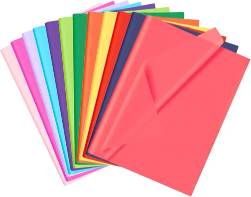Vista 14 de Papel de seda naranja, 60 hojas de papel de seda amarillo para bolsas de regalo, manualidades de otoño de Halloween, bricolaje, papel de seda