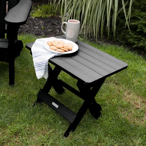 Vista 5 de highwood Mesa auxiliar plegable Adirondack, color negro