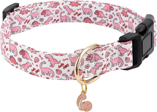 Vista 21 de Collar de algodón para perro, suave y lindo con diseño estampado de limón para hembras, hembras, machos, collar de mascota con hebilla ajustable