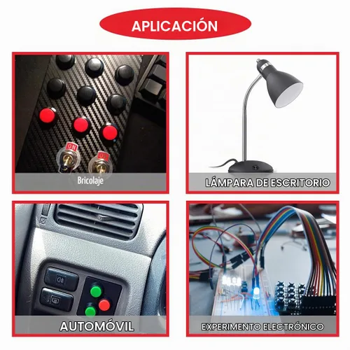 Vista 7 de 12 piezas de interruptor de botón de presión mini redondo negro de 12 mm con bloqueo automático AC 250 V 1.5 A 125 V 3 A encendido/apagado 2 pines