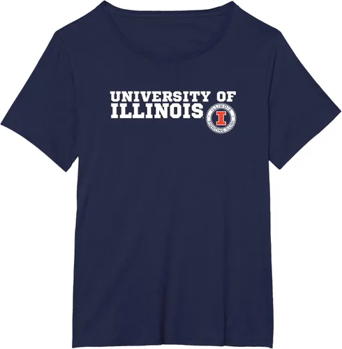 Vista 5 de University of Illinois Fighting Illini Block Text Camiseta, Azul