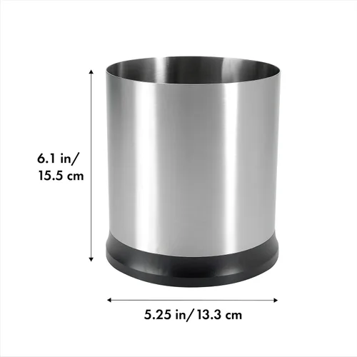 Vista 2 de OXO Good Grips: Recipiente para utensilios de cocina de acero inoxidable giratorio, Acero inoxidable, Stainless, N/A