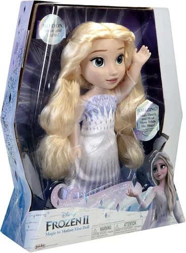 Vista 8 de Disney Frozen 2 Feature Elsa Doll - Mira cómo los labios de Elsa se mueven mientras ella canta