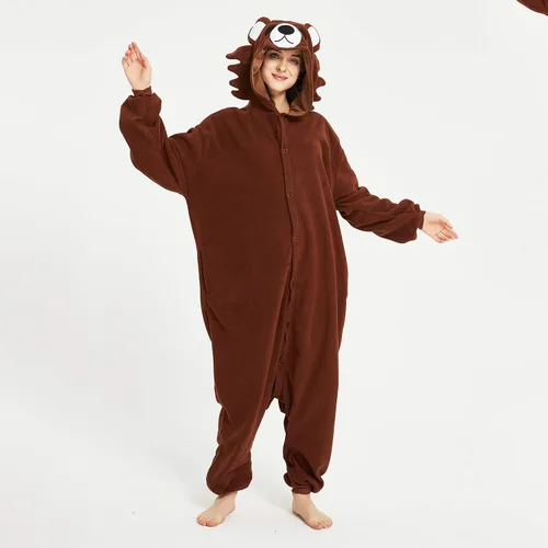 Vista 7 de III HHONS Animal Onesie Adult WomenMen Costume Pajamas Onesies Cosplay Sleepwear for Halloween