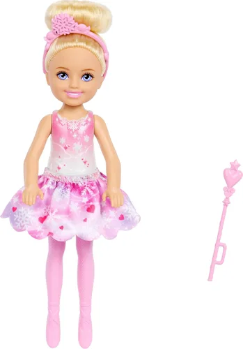 Vista 5 de Barbie Muñeca bailarina Chelsea de pelo rubio cascanueces