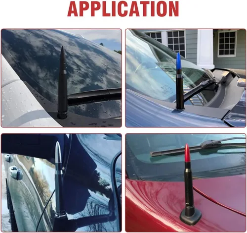 Vista 7 de Samman Antena de repuesto para vehículo con mástil de bala, radio de coche compatible con Ford F150 Series F250 F350 Super Duty Raptor Dodge RAM