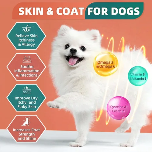 Vista 7 de Multivitamínico para perros, vitaminas y suplementos para perros, multivitamínico para perros con glucosamina, probióticos y Omega 3