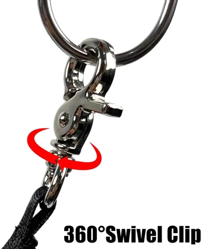 Vista 3 de Clip de seguridad de respaldo para collar de perro pequeño, clip de collar de punta para mini perros, deslizamiento suave de doble extremo