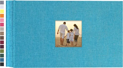Vista 39 de potricher - Álbum de fotos pequeño para 100 fotos de 4 x 6 pulgadas, con portada de lino con foto, familiar, para bodas, aniversarios, bebés o Beige