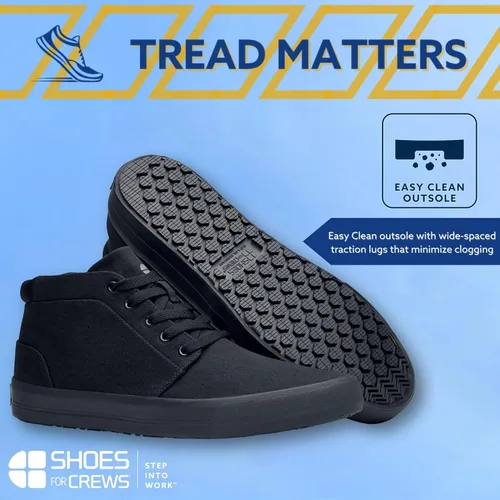 Vista 3 de Shoes for Crews Cabbie II, zapatos de trabajo unisex antideslizantes para hombre, mujer, para servicio de alimentos