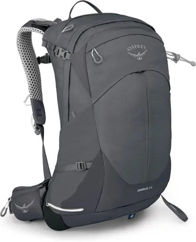 Vista 16 de Osprey Sirrus 24L Mochila de senderismo para mujer, Púrpura Elderberry/Chiru Tan