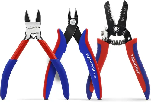 Vista 10 de Juego de alicates para electricista de 2 piezas, pelacables de 7 pulgadas y cortador de 5 pulgadas, herramienta profesional para pelar cables