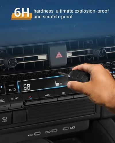 Vista 4 de Protector de pantalla para Toyota Land Cruiser - Compatible con 2024/2025 - Paquete de 2 películas protectoras nano para panel delantero de A/C