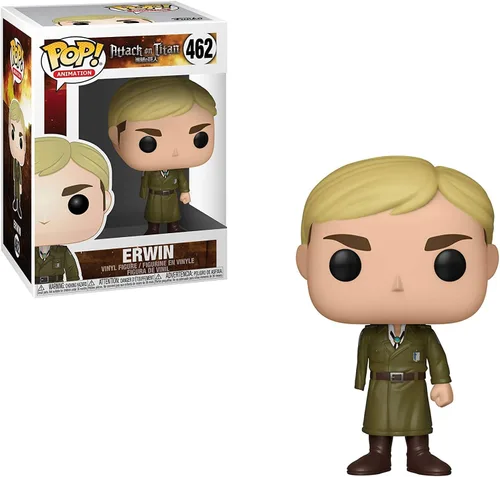 Vista 2 de POP Attack on Titan - Figura de vinilo Funko Pop! de Erwin Smith (un brazo) con funda protectora compatible con POP Box), multicolor, 3.75 pulgadas
