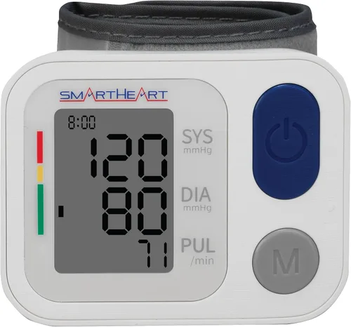Vista 2 de SmartHeart Monitor automático de presión arterial de muñeca, adulto Muñequera, 2 usuarios, memoria de lectura 398, inflado y desinflado