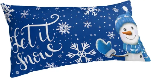 Vista 12 de Fundas de almohada de tamaño estándar de muñeco de nieve, 2 paquetes de fundas de almohada suaves para cama, fundas decorativas para sofá de cuerpo