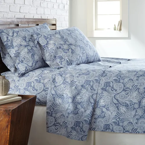 Vista 285 de Southshore Fine Living, Inc. Colección Winter Brush, juego de sábanas de 3 piezas para cama individual, sábana bajera con bolsillo profundo de 14