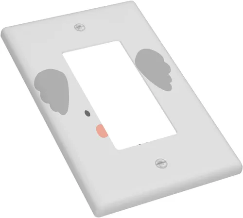 Vista 3 de Lindo Koala - Placa de interruptor de luz de 1 banda, placa de pared basculante individual, placa decorativa eléctrica GFCI para decoración