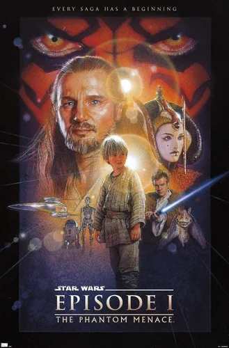 Vista 9 de Trends International Star Wars: The Phantom Menace - Póster de pared de una hoja (sin bloque de facturación), 34 pulgadas de largo x 22.4 pulgadas