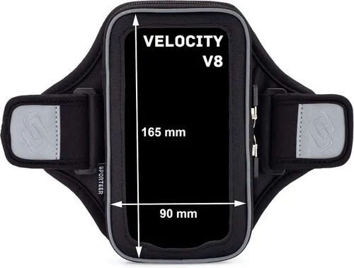 Vista 7 de Sporteer Velocity V8 - Brazalete para correr - Se adapta a fundas grandes