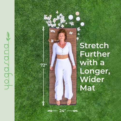 Vista 2 de Yogasana Esterilla de yoga de algodón orgánico, antideslizante, tejida a mano, plegable, alfombra de yoga que proporciona una excelente comodidad