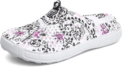 Vista 9 de LIBINXIF Zuecos de jardín para mujer, de malla, transpirables, sandalias de playa, zapatos de ducha, zapatos de agua, zapatos antideslizantes