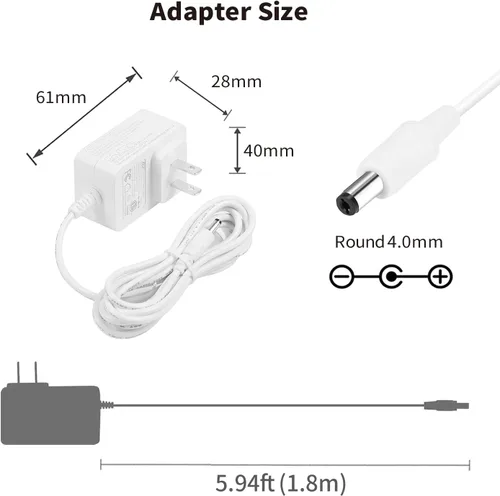 Vista 2 de Tonton Adaptador de corriente de 15 W para Echo Dot (3ª/4ª/5ª generación), Echo Dot con reloj, Echo Dot Kids, Echo Show 5 (1ª y 2ª generación), Echo