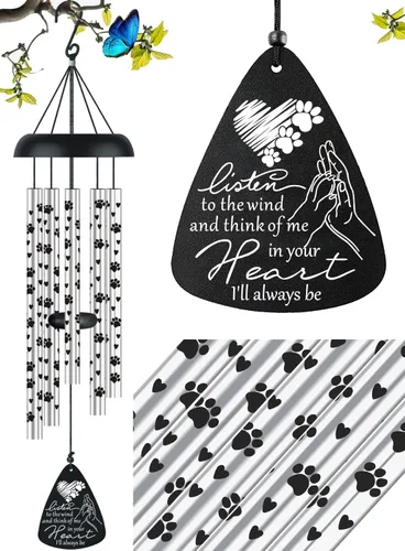 Vista 9 de Regalos de duelo conmemorativos de simpatía para la pérdida de papá, padre, Campanas de viento conmemorativas de simpatía para la pérdida de padre