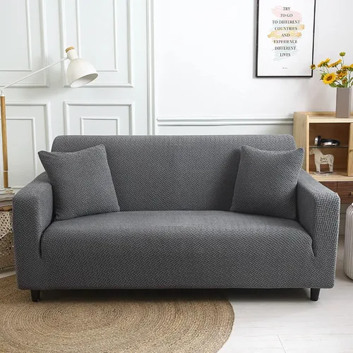 Vista 15 de Funda elástica para sillón, funda de sillón gruesa y elástica de tela jacquard, protector de muebles de color sólido, funda de sofá para niños