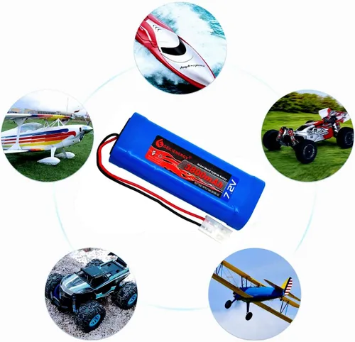 Vista 3 de Paquete de baterías OXWINOU de 7.2V 3800mAh, batería plana NiMH de alta capacidad, batería de repuesto para automóvil RC, camión RC, tanque
