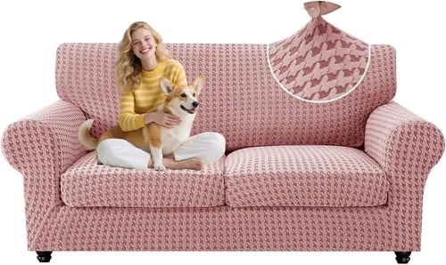 Vista 85 de MAXIJIN 2 fundas elásticas para sillón de sala de estar, fundas gruesas y suaves con brazos para perros, mascotas, protector de sofá individual