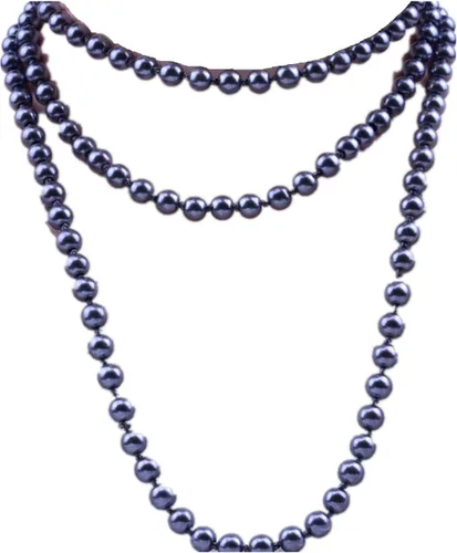 Vista 8 de Collar largo de perlas de los años 20, collar de perlas de imitación con cuentas largas, collar de perlas largas de los años 20, joyería de disfraz
