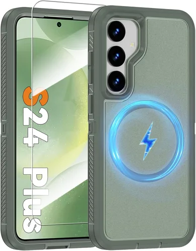 Vista 40 de Funda magnética para Samsung Galaxy S24+ Plus compatible con carga Magsafe [protector de pantalla de vidrio]