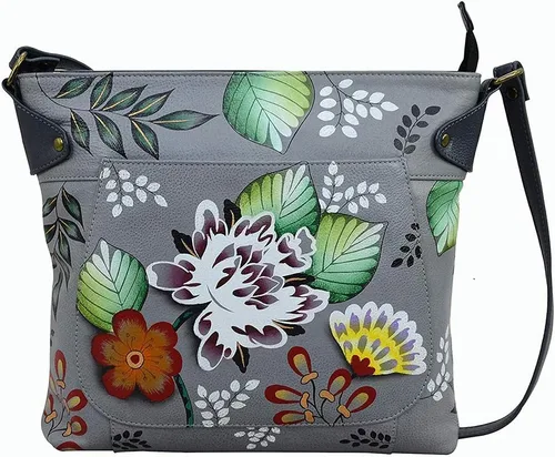 Vista 5 de Anna by Anuschka Bolso convertible de cuero genuino pintado a mano para mujer