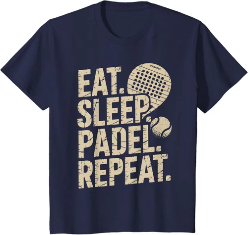 Vista 56 de Camiseta Eat Sleep Padel Repeat Padel Jugador de Tenis