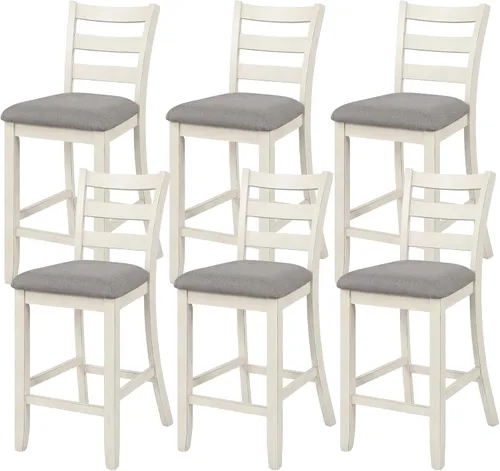 Vista 16 de NAFORT Bar Stools Set of 2, 25.5” Counter Height Bar Stools with Back, Upholstered Bar Stools for Kitchen Island Bar Restaurant, Bar Dining Chairs