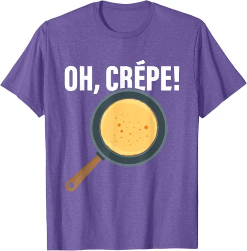 Vista 8 de Divertido juego de palabras "Oh, Crepe!" para crepes y pasteleros, Negro