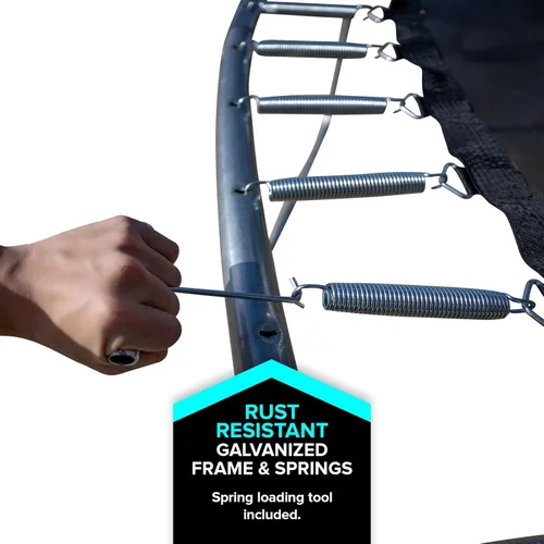Vista 3 de Sportspower Trampolín para exteriores con red de seguridad, 15 pies