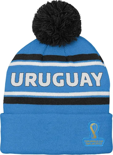 Vista 30 de Outerstuff Sombrero unisex para jóvenes de la Copa Mundial de la FIFA Country Premium Bobble Cuff Pom Hat Borgoña