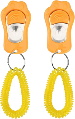 Vista 9 de Clicker Training para perros, clicker de perro con correa de muñeca, 3 niveles de volumen ajustables para entrenamiento de perros para gatos y Una